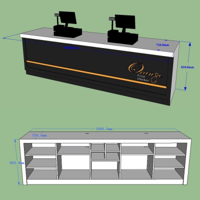 Popular Design United State I Shaped Bar Counter