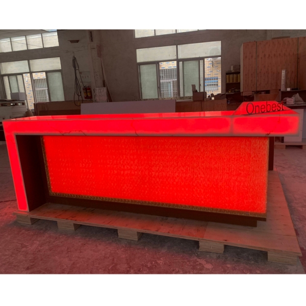 L Shape LED Lighted Bar Counter Table Furniture