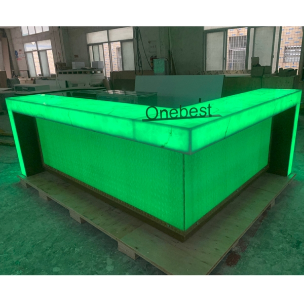 L Shape LED Lighted Bar Counter Table Furniture