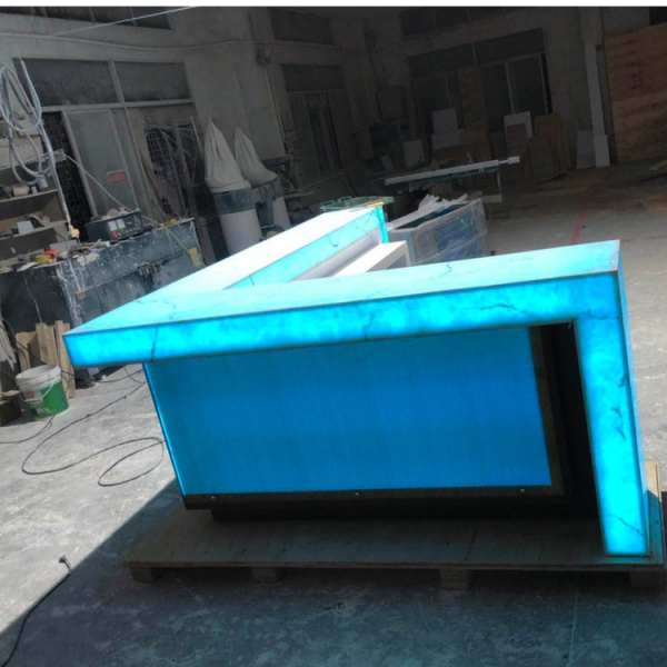 L Shape LED Lighted Bar Counter Table Furniture