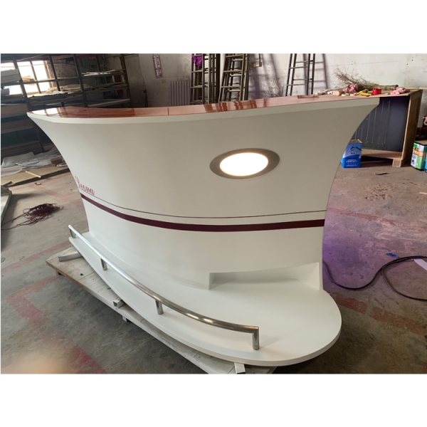 Custom Led Boat Counter Coffee Shop Display Counter