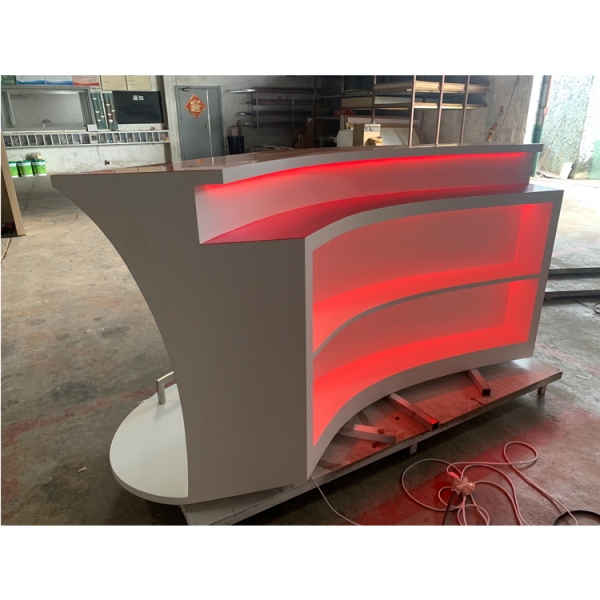 Custom Led Boat Counter Coffee Shop Display Counter