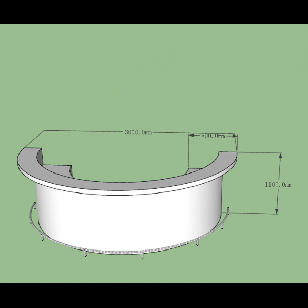 Latest model round shaped industrial bar counter