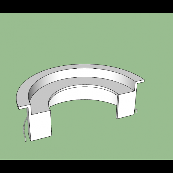 Latest model round shaped industrial bar counter