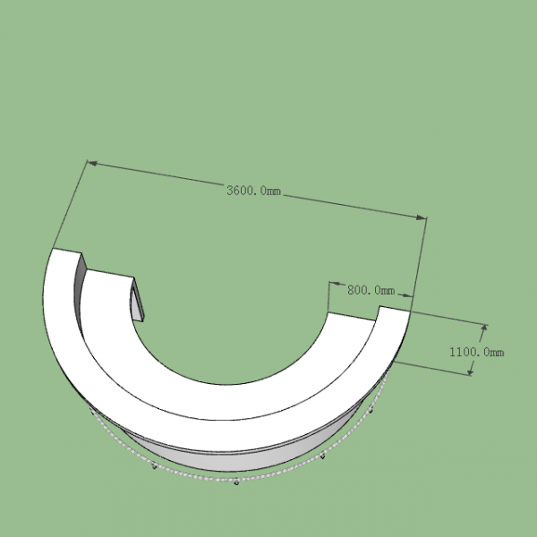 Latest model round shaped industrial bar counter