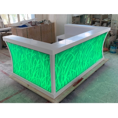 Led Bar Counter Outdoor Wave Acrylic Event Table...