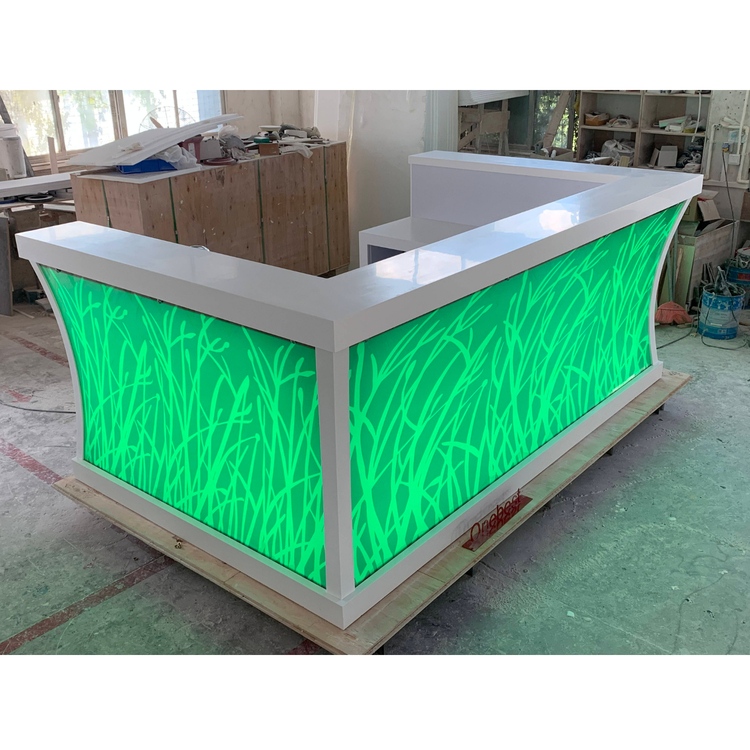 Led Bar Counter Outdoor Wave Acrylic Event Table