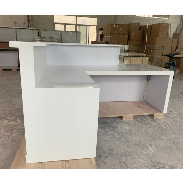 Red Color Solid Surface Coffee Shop Coffee Display Counter