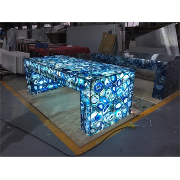 LED Lighted Agate Bar Table Furniture Counter