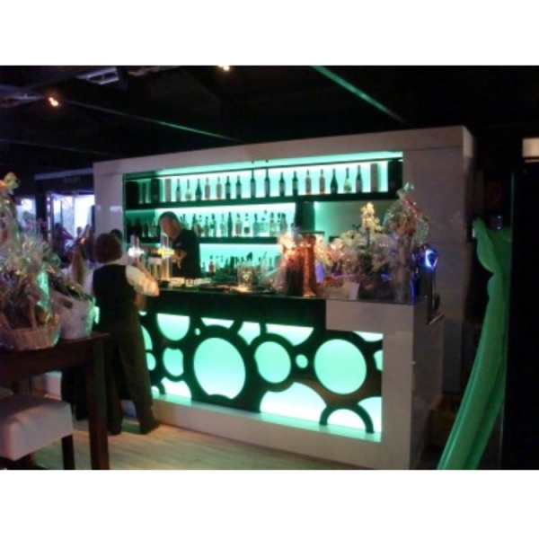 Custom Made Lounge Acrylic Glass Led Bar Counter