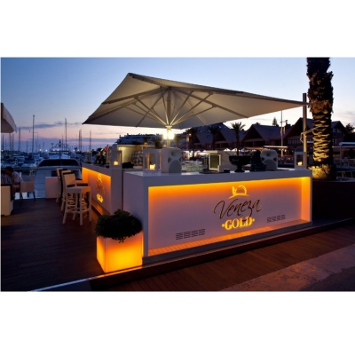 Outdoor Led Solid Surface Waterproof Bar Counter for Beach