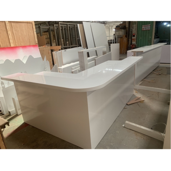 Shop Counter Large Bar Buffet Table with Back Display