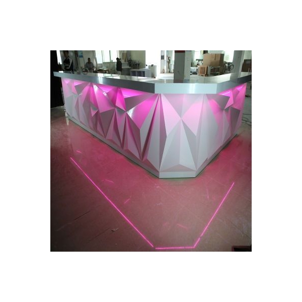 Diamond Shape Led Stone Bar Counter Back Display Sink in China