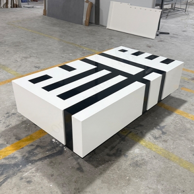 Solid Surface Piano Design Coffee Table for Home and Living Room