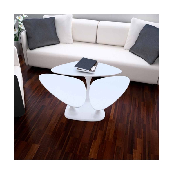 Art Design Glossy White Corian Solid Surface Home Coffee Tables