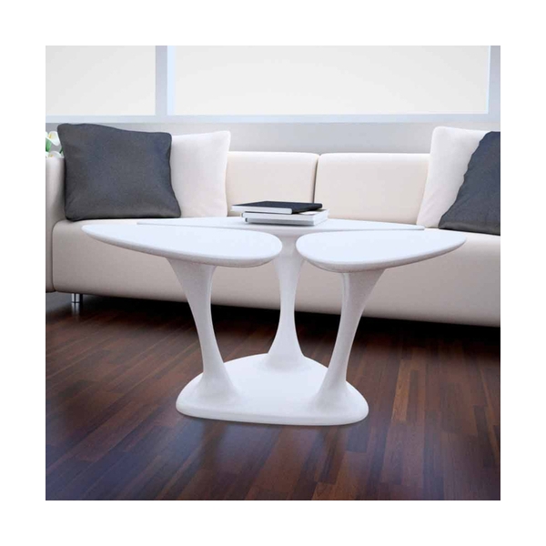 Art Design Glossy White Corian Solid Surface Home Coffee Tables