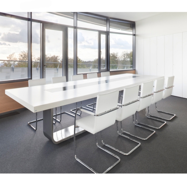 Stainless steel 3 meters conference table 12 seater
