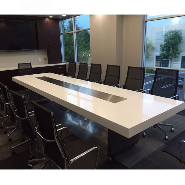 Stainless steel 3 meters conference table 12 seater