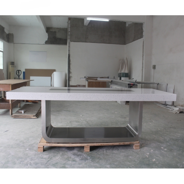 Artificial Corian stone board meeting conference table