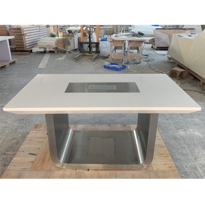 Small Size Round Edge Office Use Conference Table