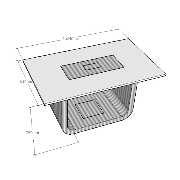 Small Size Round Edge Office Use Conference Table