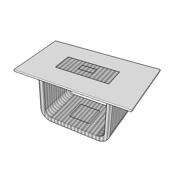 Small size round edge office use conference table