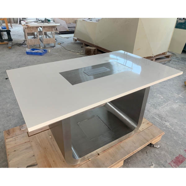 Small size round edge office use conference table