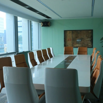 Faux Marble Stone Conference Table and Chairs Office ...