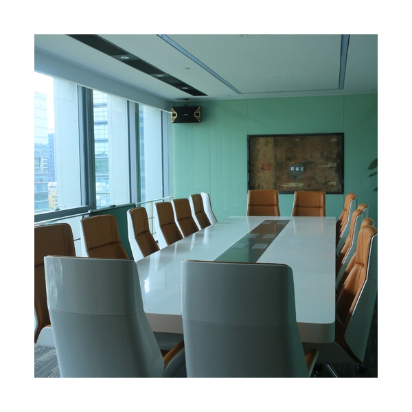 Faux Marble Stone Conference Table and Chairs Office Meeting Desk