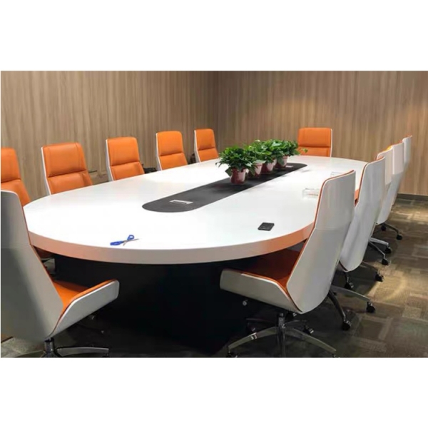Large Modern Round Table for Conference Office Room