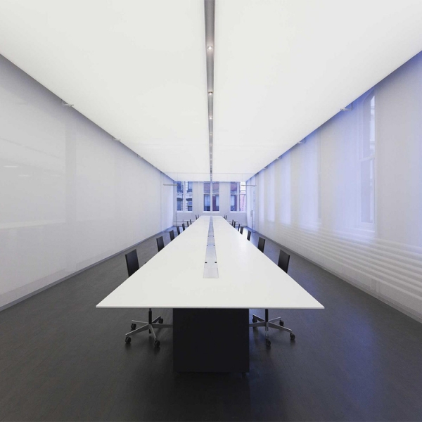 18 Persons White Boardroom Table Office Meeting Desk 