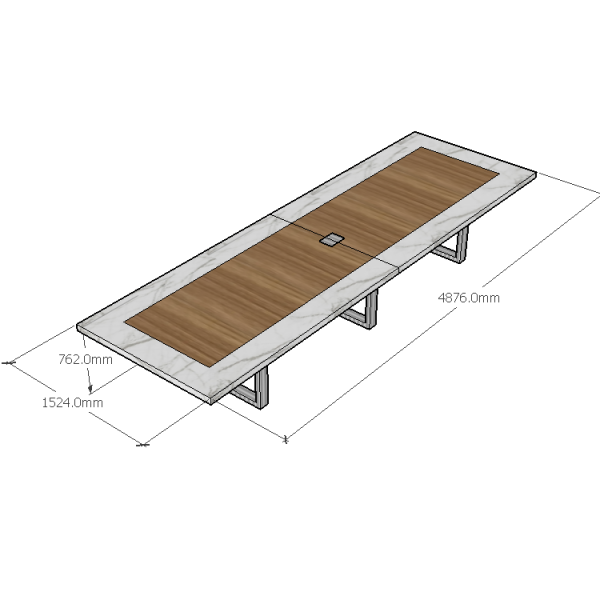 Marble and Wood Table Top Conference Table Modern