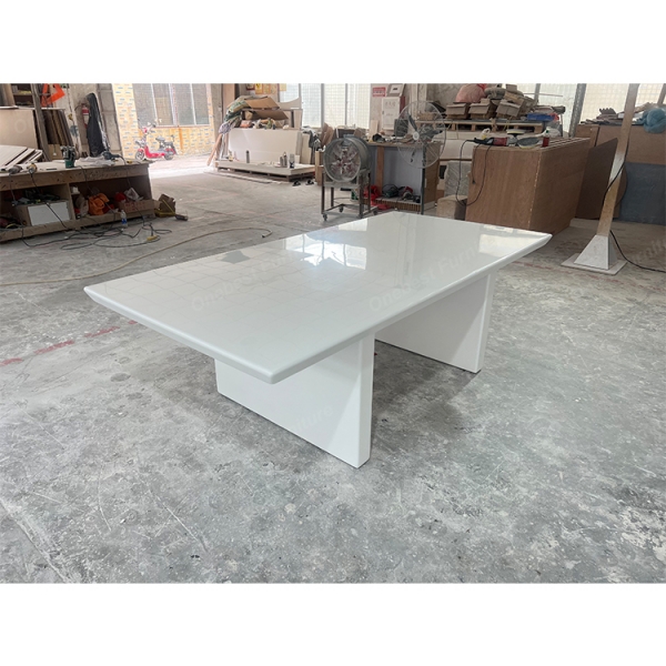 Small Size Boardroom Tables Modern Marble Conference Table White