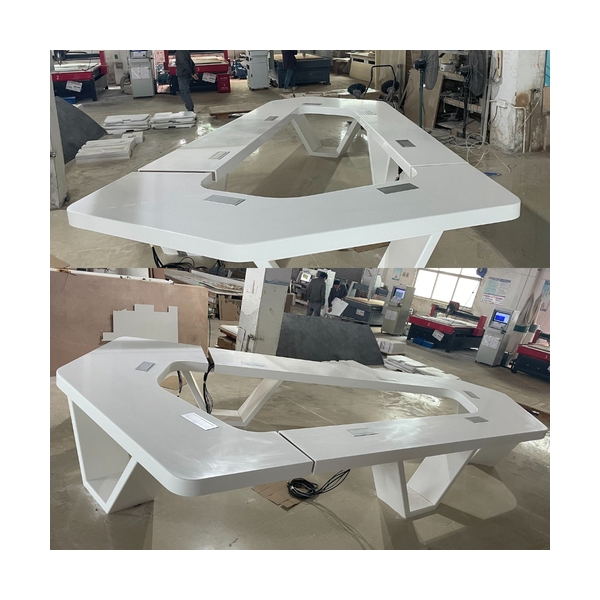 Western Style Polygon Boardroom Table 10 Feet Conference Tables