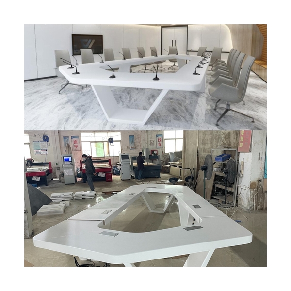 Western Style Polygon Boardroom Table 10 Feet Conference Tables