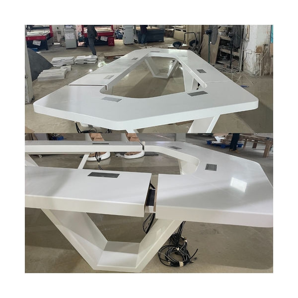 Western Style Polygon Boardroom Table 10 Feet Conference Tables