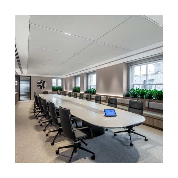 Training Sectional Meeting Table Modern Oval Shape Stone Conference Desk