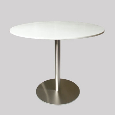 Round Shape Top Modern Design White Dining Tables