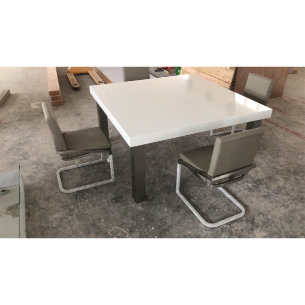Stainless Steel Base 8 Person Dining Table Furniture