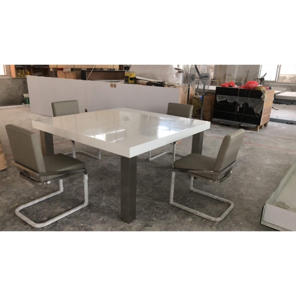 Stainless Steel Base 8 Person Dining Table Furniture