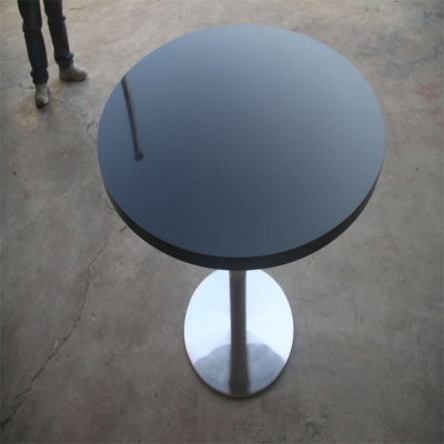 Black Acrylic Solid Surface Round Dining Table Set Marble