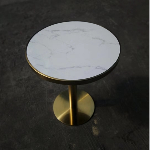 Carrara Marble Top Round Dining Chair and Table