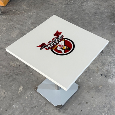 Square Corian Acrylic Quartz Stone Dining Table Set 4 Chairs