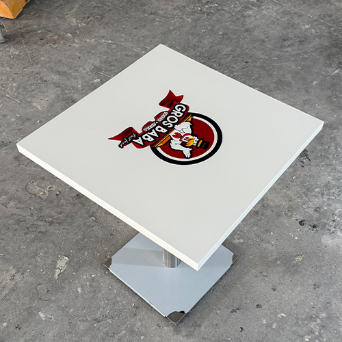 Square Corian Acrylic Quartz Stone Dining Table Set 4 Chairs