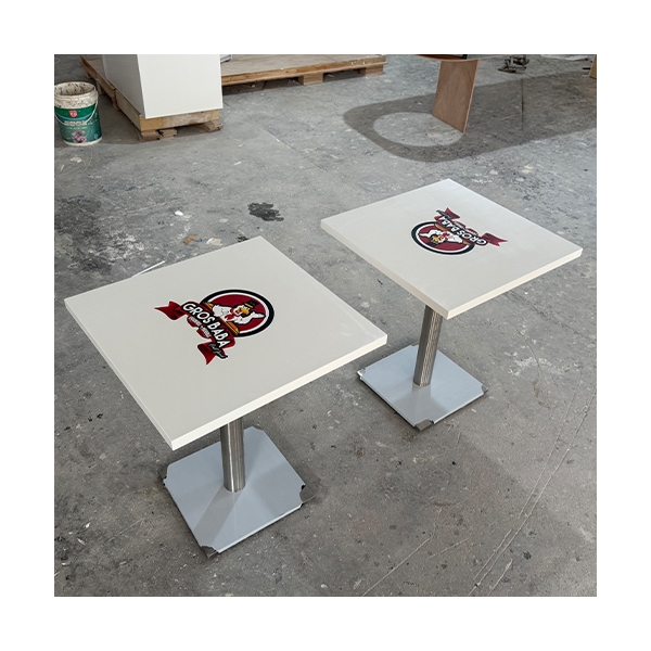 Square Corian Acrylic Quartz Stone Dining Table Set 4 Chairs