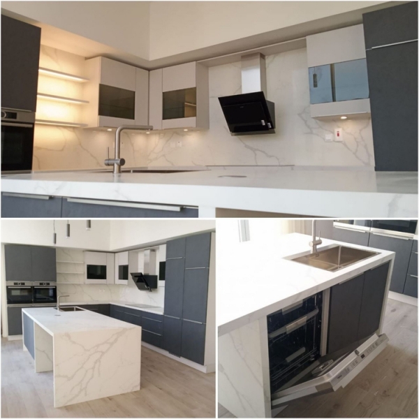 Corian Acrylic Top Modern Kitchen Cabinet