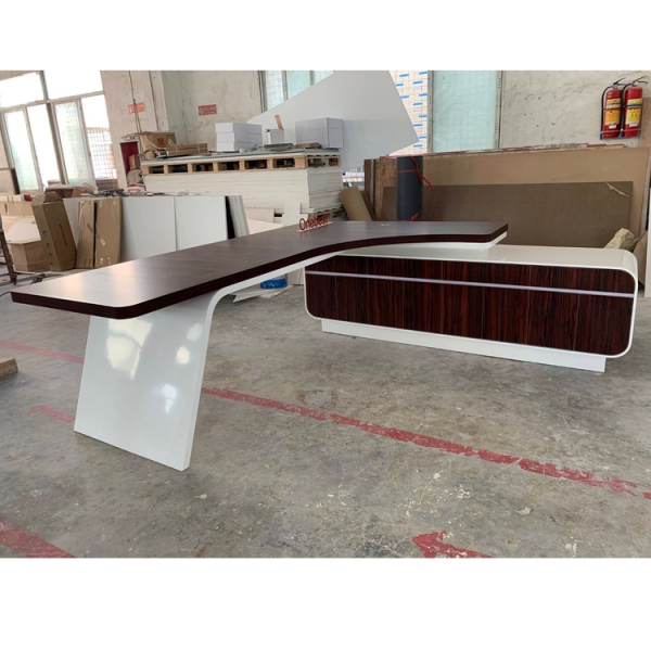 Office Manager Room Executive Desk Brown CEO Table