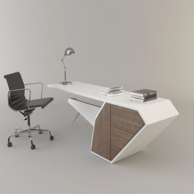 High Tech Luxury Corian Solid Surface Office Furnitu...