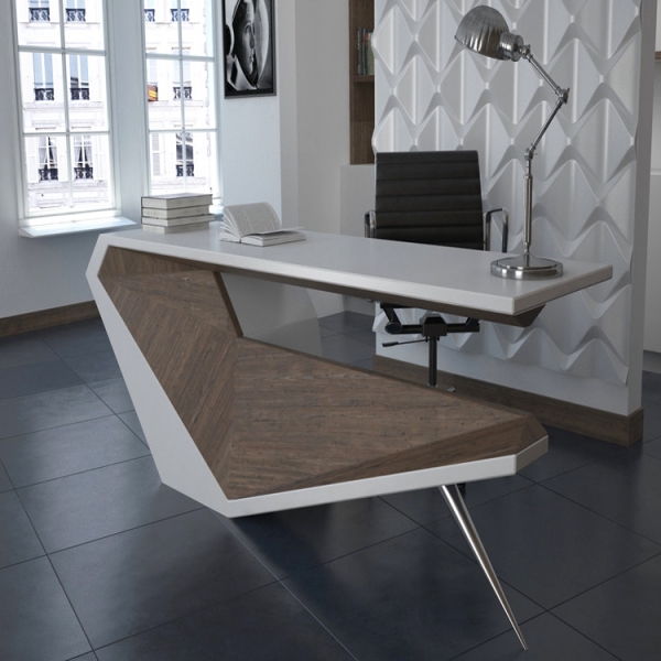 High Tech Luxury Corian Solid Surface Office Furniture Desk