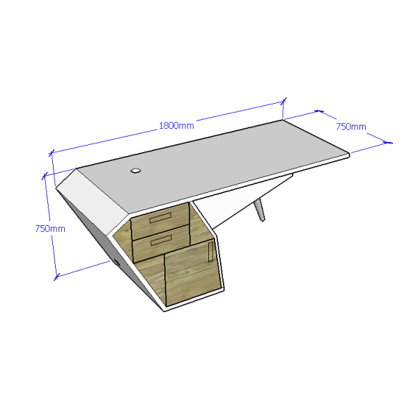 Standard Size Office Table Good Price Walnut Wood Office Desk